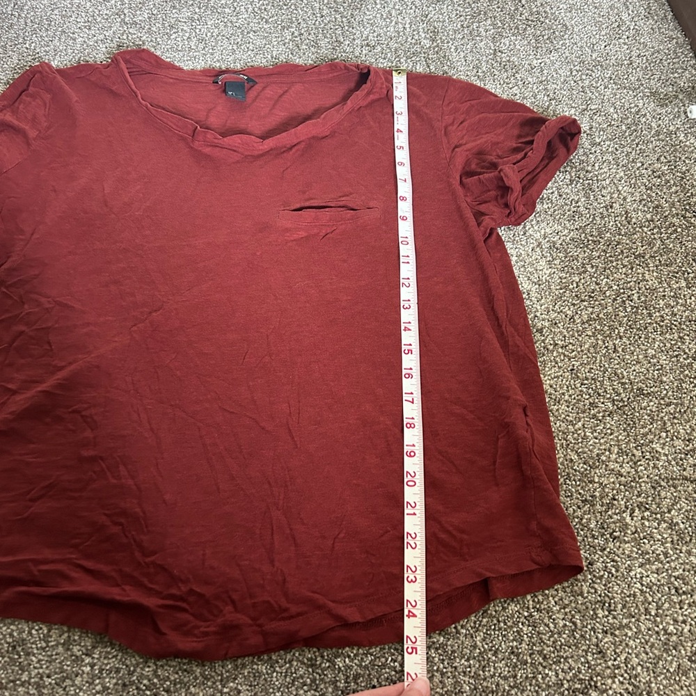 [H&M] Basic Deep Red/Orange Tee - Picture 7 of 7